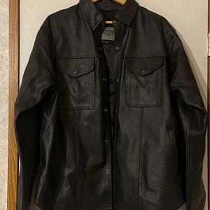 Leather Button up shirt